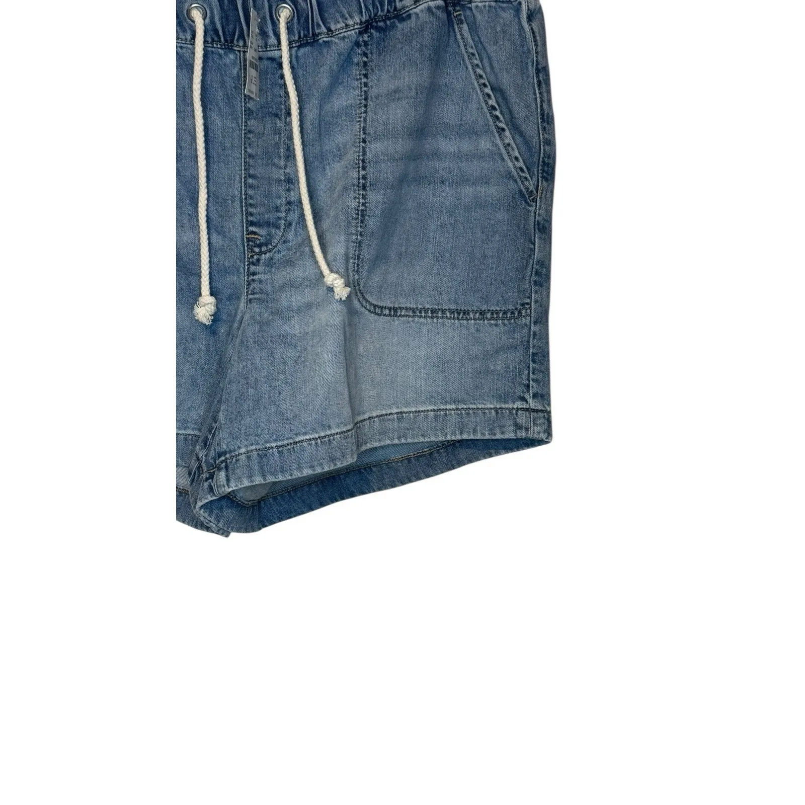 J.Crew Women's Shorts Drawstring Waist Denim Pull On 5" in Pockets Blue 30 NWT - Image 2