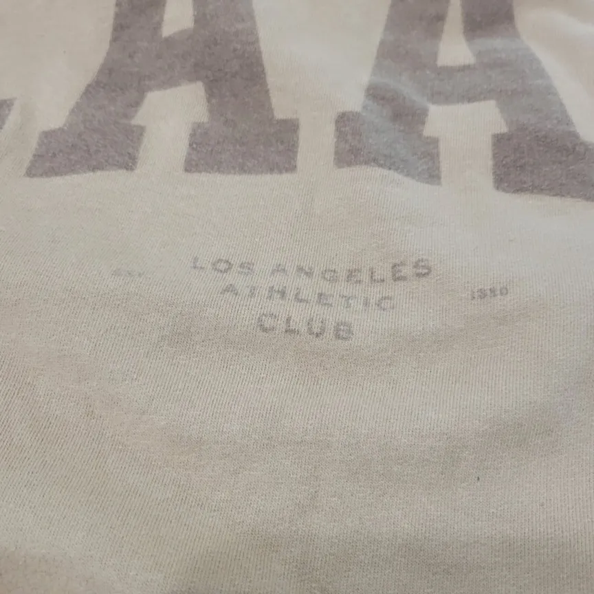 Los Angeles Athletic Club Sweatshirt Size XL LAAC Graphic Print Sweatshirt Beige Tan - Image 5
