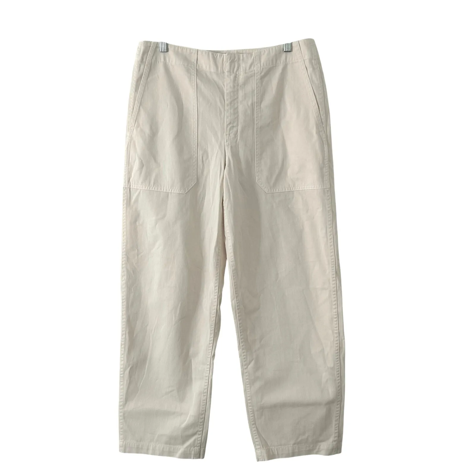 Madewell Women's Tapered Leg Utility Cotton Chino Pants Khaki 29 New - Image 2