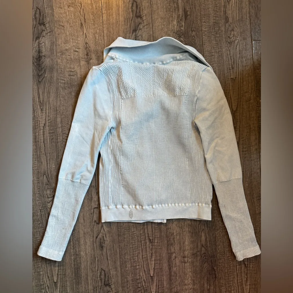 Free People Movement Seamless Mercury Moto Jacket- Ocean Breeze- Size XS/S - Image 6