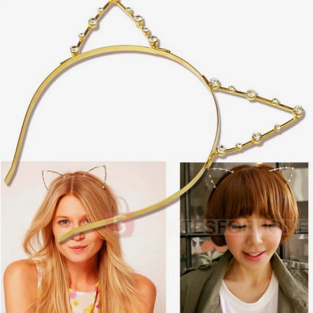 Gold Cat Ear Metal Headband - Image 4