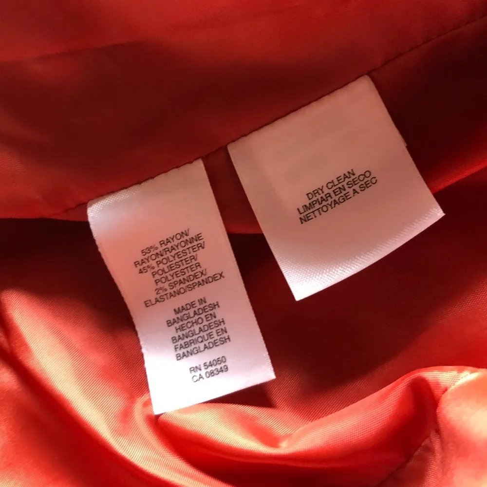 AK ANNE KLEIN Salmon Color Blazer Jacket Size 0P - Image 7