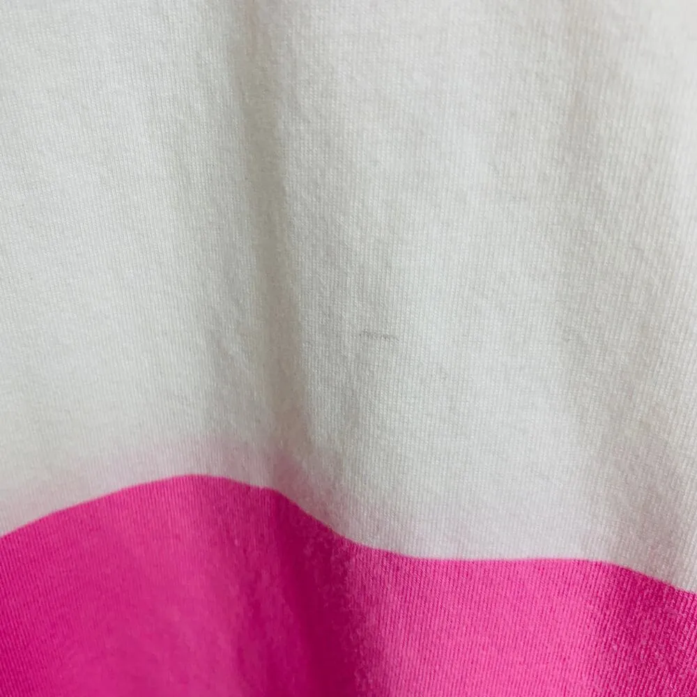 Charter Club Pink Cream Stripe Puff Long Sleeve T Shirt Sz XS - Image 6