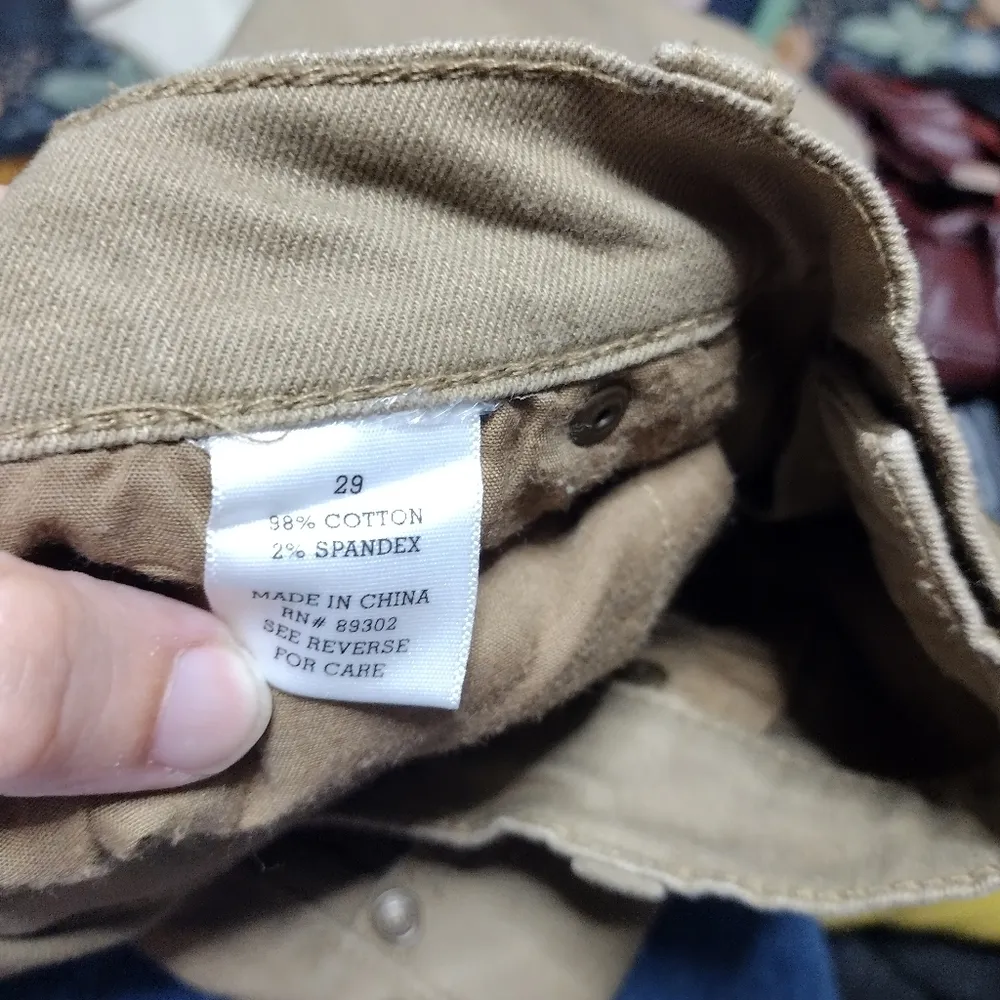 Altar'd State Tan Skinny Pants Versatile Cotton Twill - Image 4