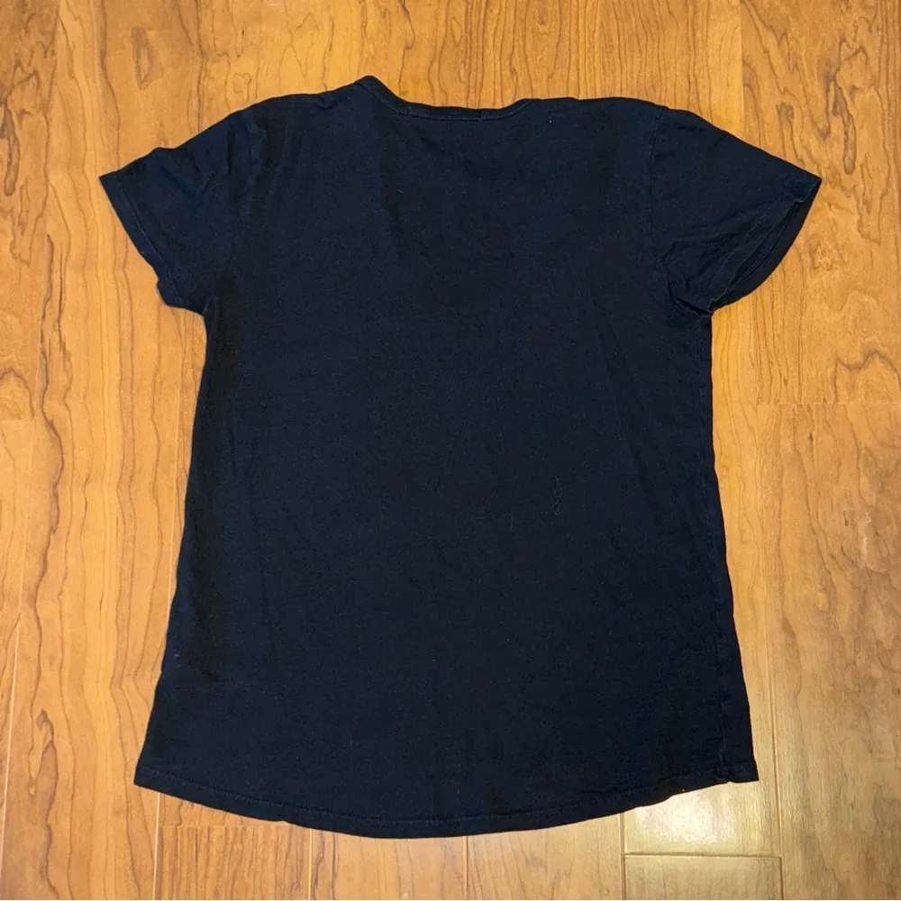 PAM & GELA Distresssed Tee Shirt Short Sleeve Black Small - Image 5