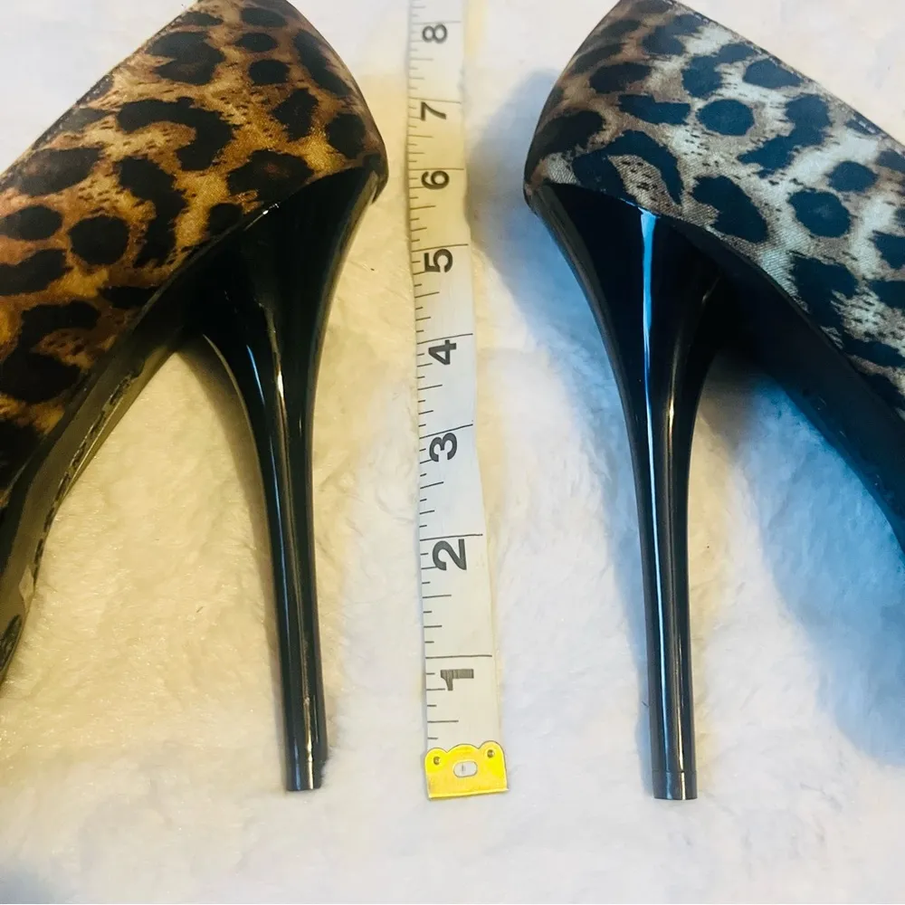 Bamboo Leopard Cheetah High Heel Platform Pumps Size 5.5 Animal Print - Image 6