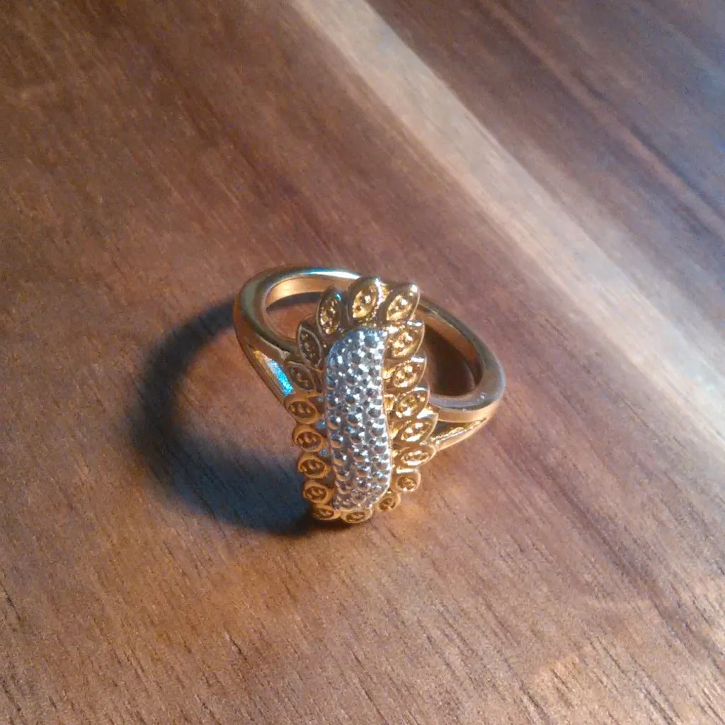 Yellow Diamond Accent Platinum Bond Ring (Size 6) - Image 2