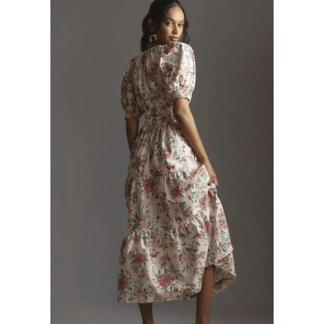 Anthropologie The Somerset Maxi Dress Puff-Sleeve Edition Size S - Image 3