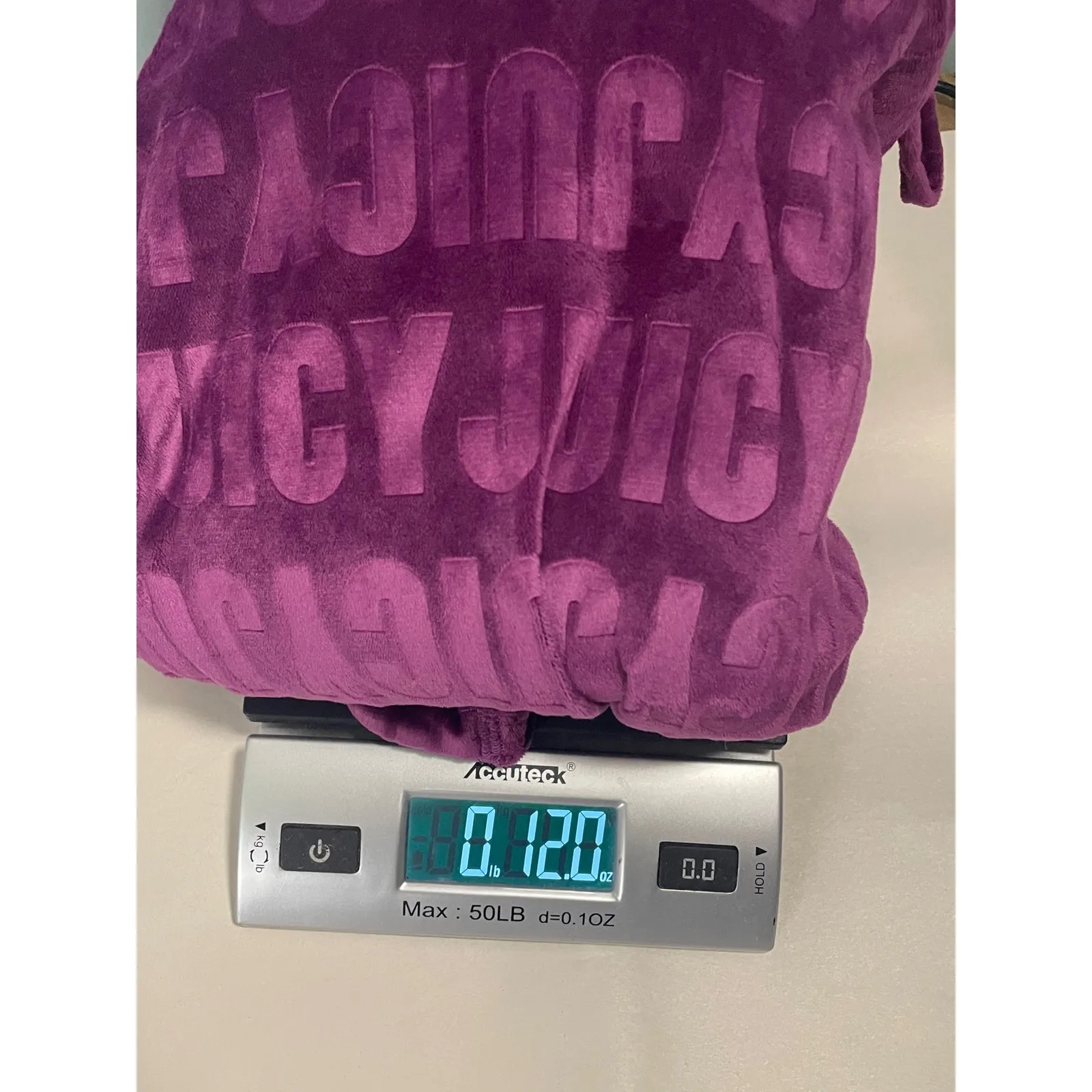 Juicy Couture Purple Velvet Robe Cardigan Kimono Rhinestone‎ JC Logo Size S/M - Image 7