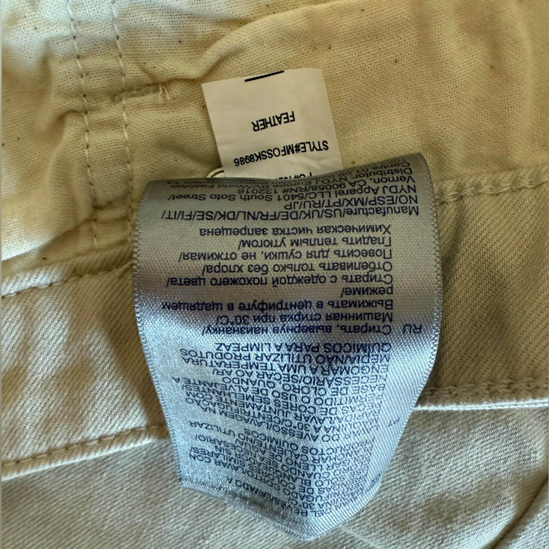 NYDJ High Rise Long Denim Skirt with Slit Beige Size 14 NWT - Image 10