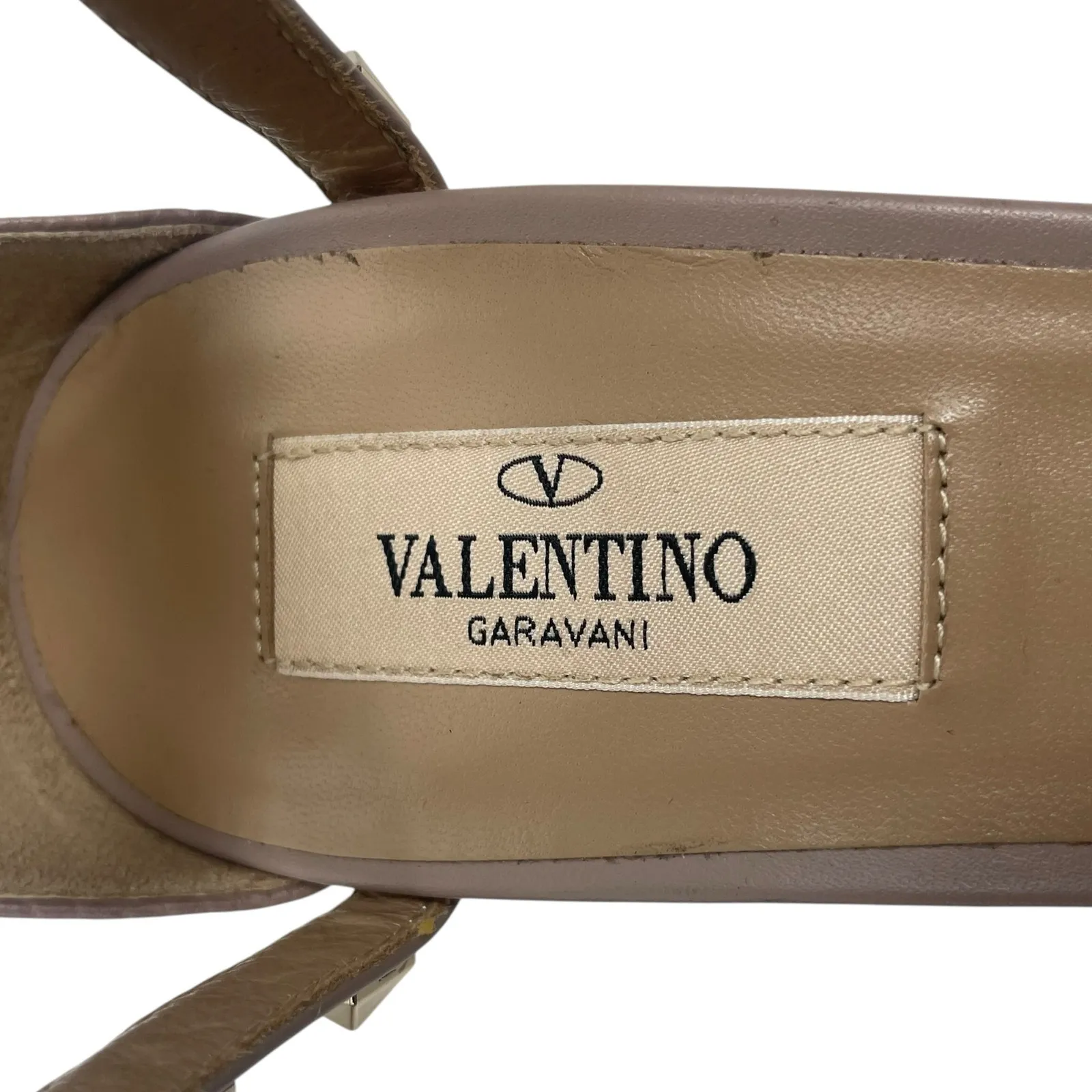 Valentino Garavani 60mm Rockstud Ankle Wrap Leather Sandal Pink Size 38 - Image 13