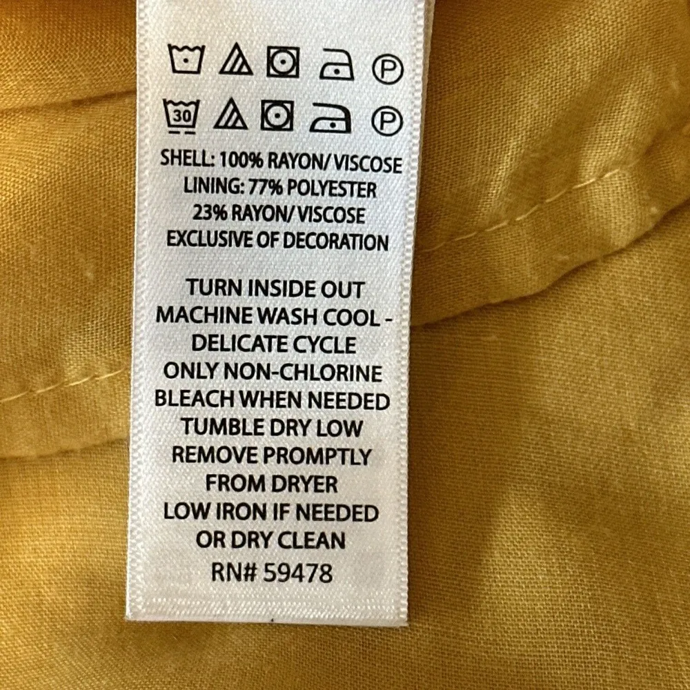 Joie Womens Boho Embroidered Tiered Midi Dress 8 Yellow Crinkle Gauze Belted - Image 7