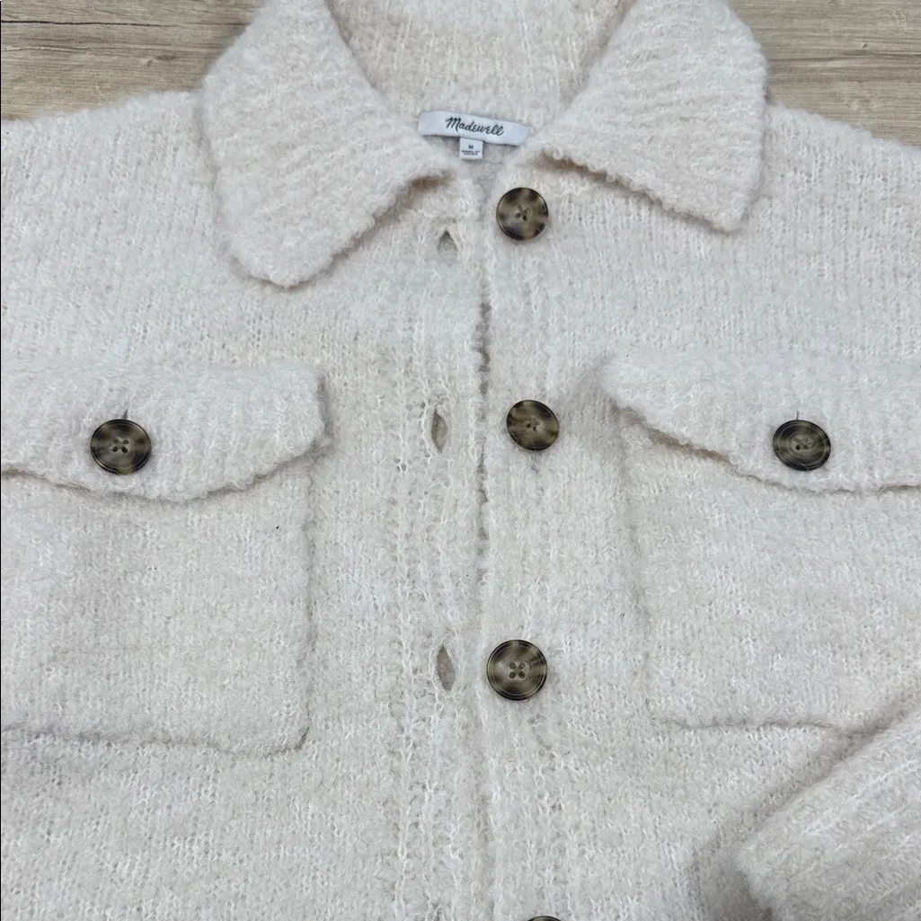 Madewell Ivory Wool Cardigan - Image 3