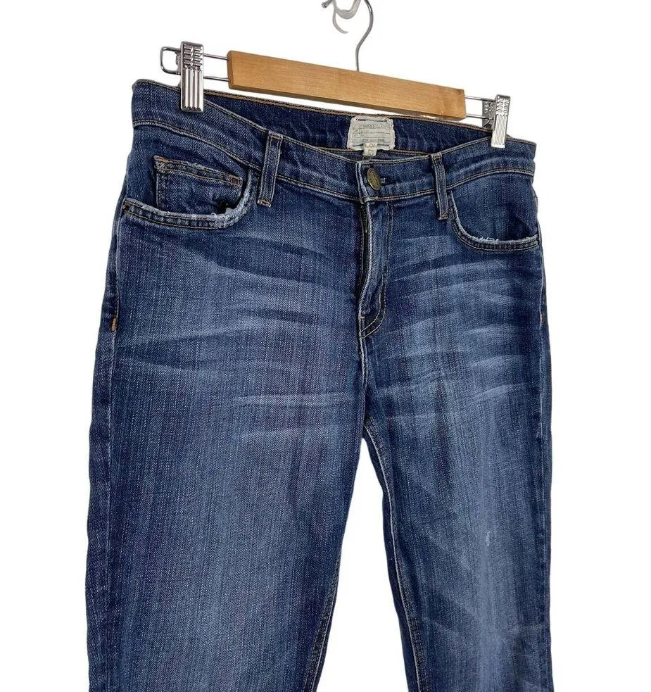 Current Elliott The Cropped Straight Released Hem Ankle Jeans Size 26 - Image 4