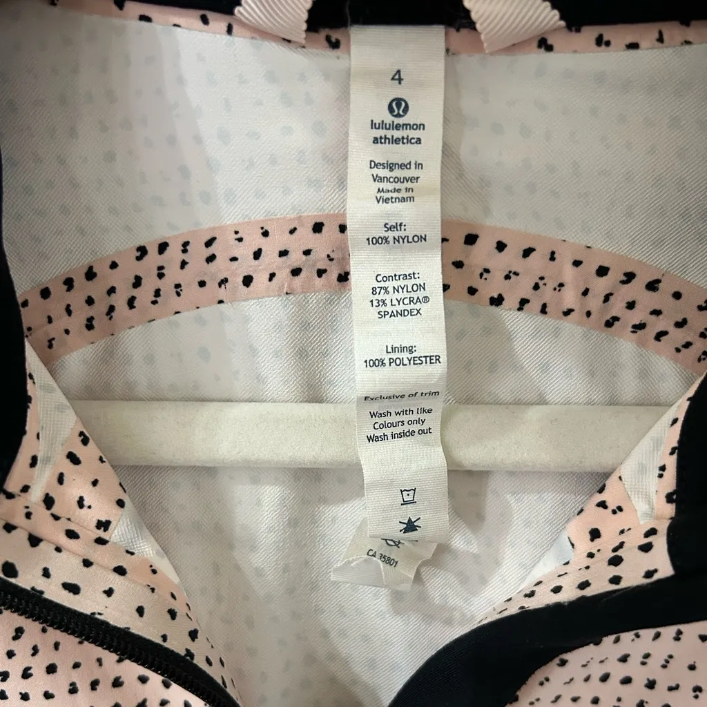 Lululemon Runaway Windbreaker Jacket Reflective Pink Black Speckle Size 4 Small - Image 6