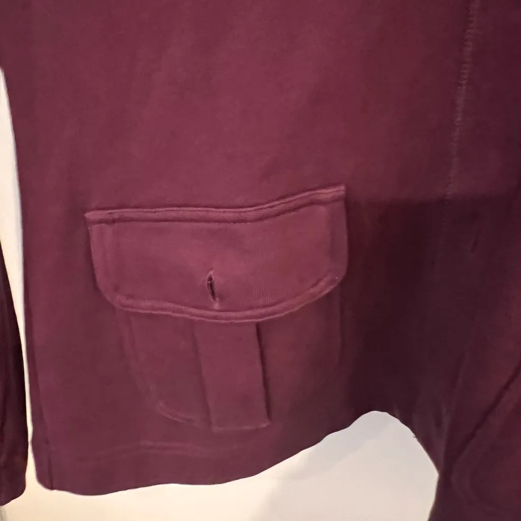 Lands' End Purple Sweatshirt Blazer - Image 4