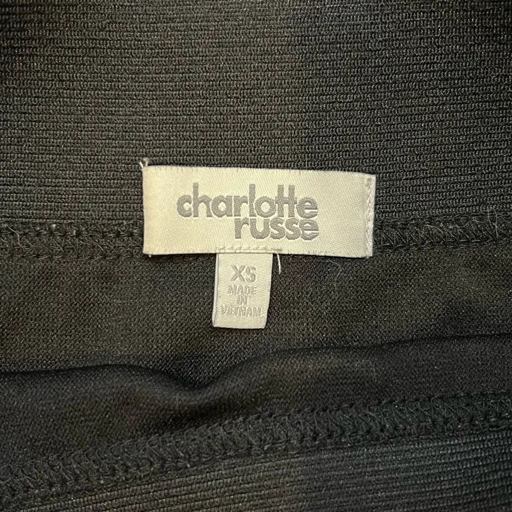 Charlotte Russe Classic Black Mini Skirt XS Elastic Waistband - Image 2