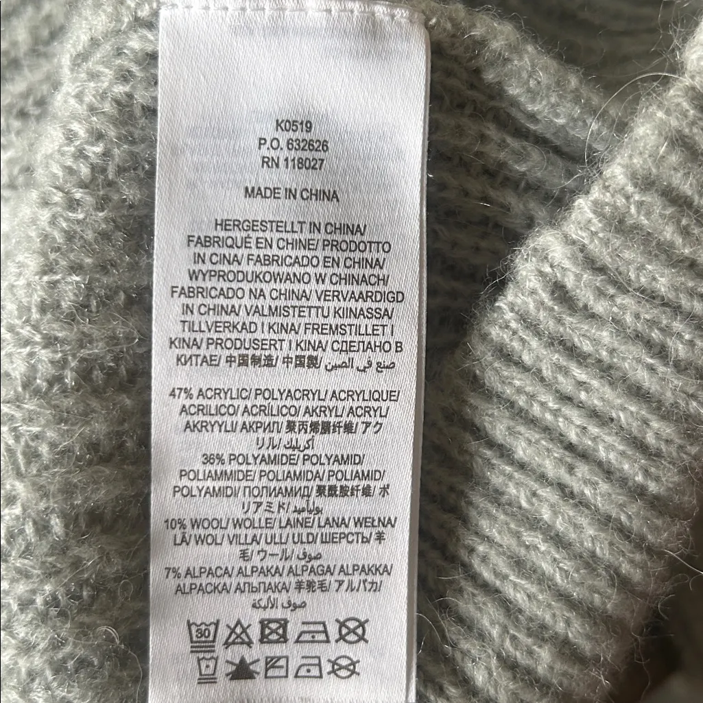 Boden Jessica Ruffle Trim Alpaca Blend Pale Green Cardigan Sweater Size 6 - Image 11