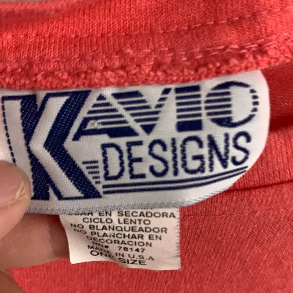 Vintage Coral Puffed Up Sun with Gold Studs T - Image 3