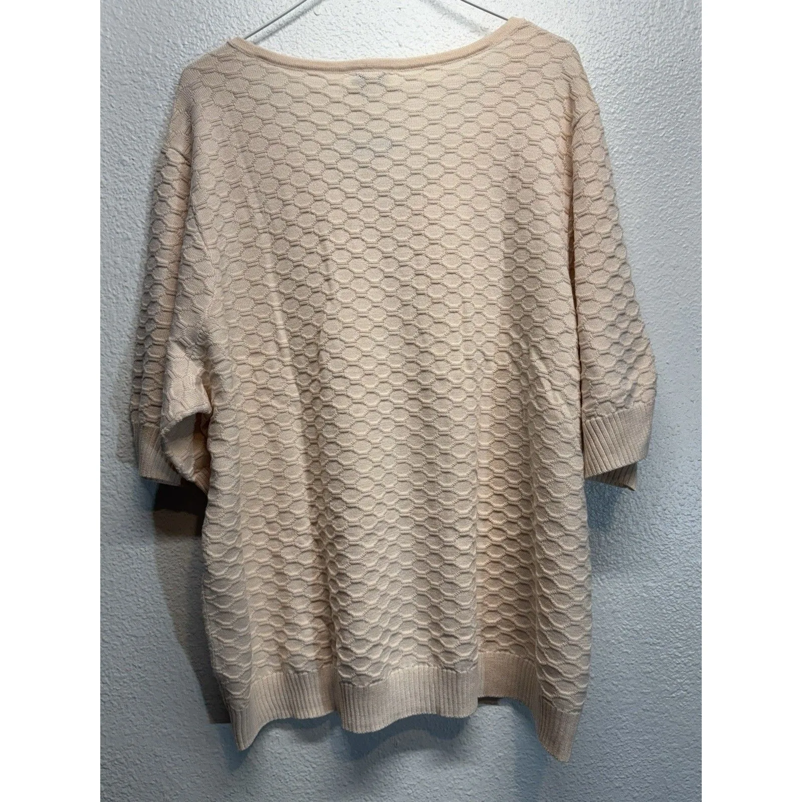 Ella Moss Women's Elbow Sleeve Shirt/Sweater Lightweight, Size-3X, Cream New - Image 5