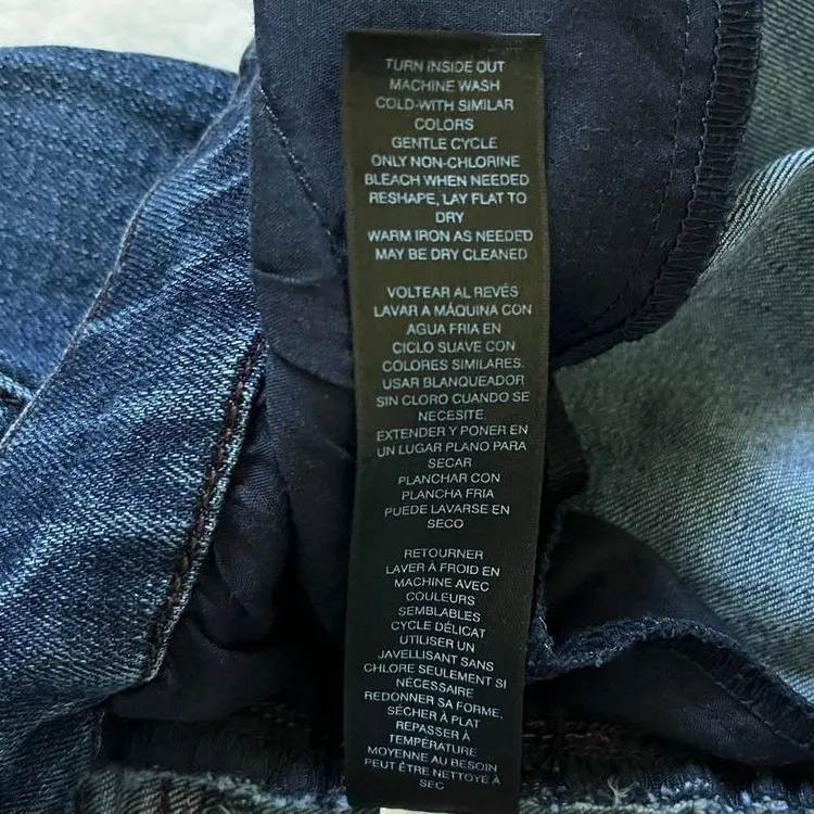 White House Black Market Women's Sz 16 Plus Blue High Rise Skinny Capri Jeans - Image 7