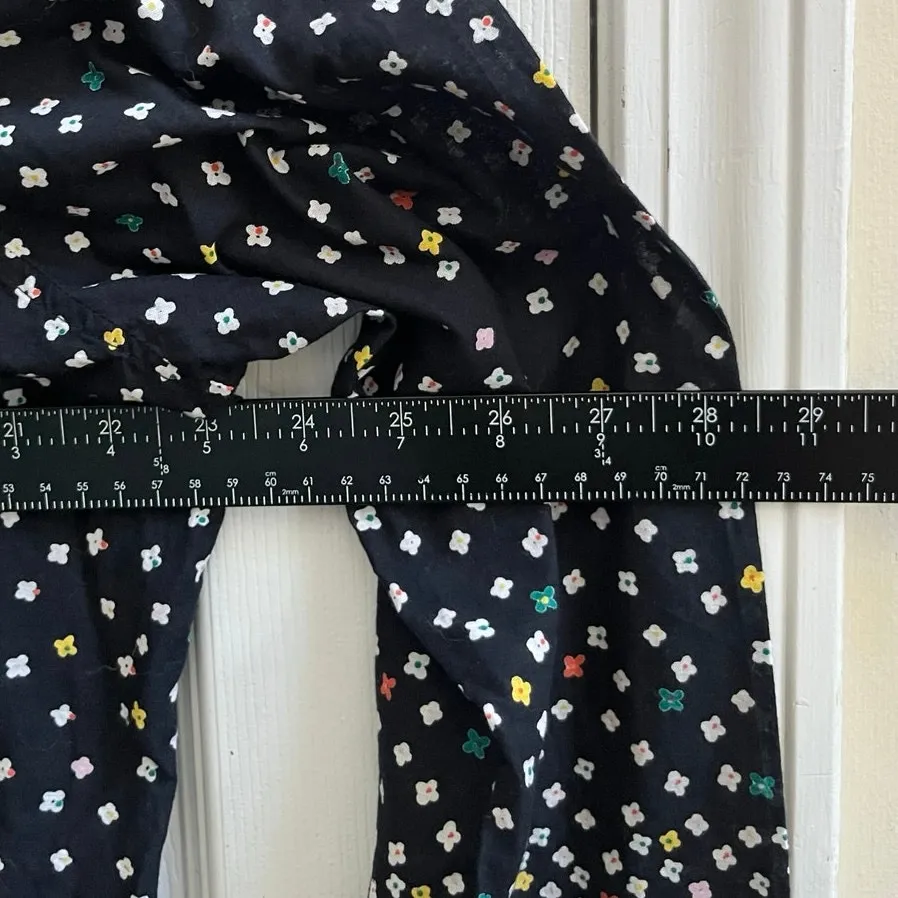 Orvis Multicolored Geometric Print Button Placket Popover Blouse XL Lightweight - Image 10