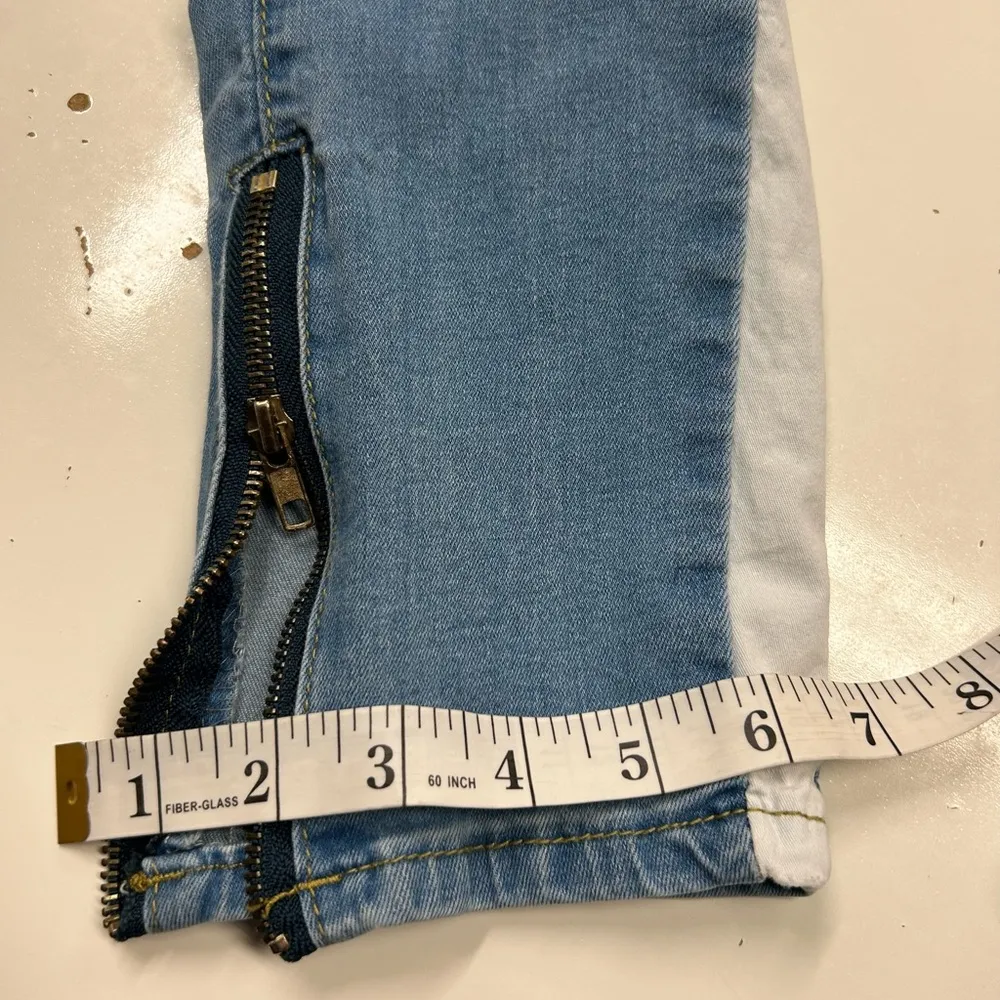 jeans zippers look like FALMER Heritage, not sure no tag Distressed ❤️ Blue Size 16 - Image 7
