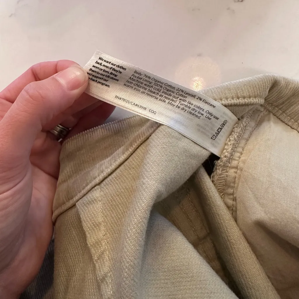 Eileen Fisher Organic Cotton Corduroy Wide Leg Pants Women’s Size 16 Stretch - Image 6