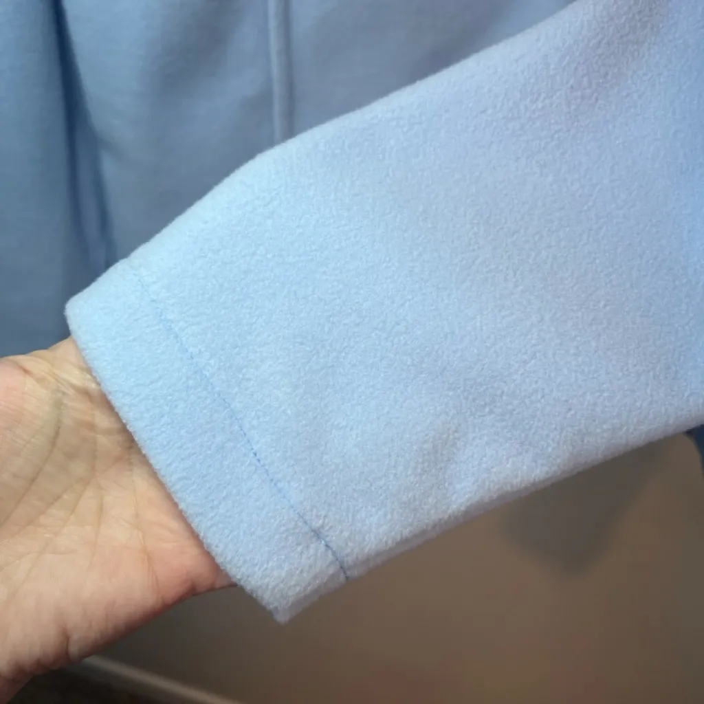 Natural Reflections Women's Full Zip Fleece Jacket Light Blue Zip Pockets Medium - Image 7