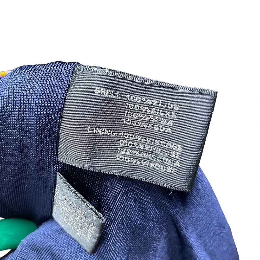 Ralph Lauren Black Label Blue Multicolor Paisley Silk Jersey Sheath Dress Size 4 - Image 9