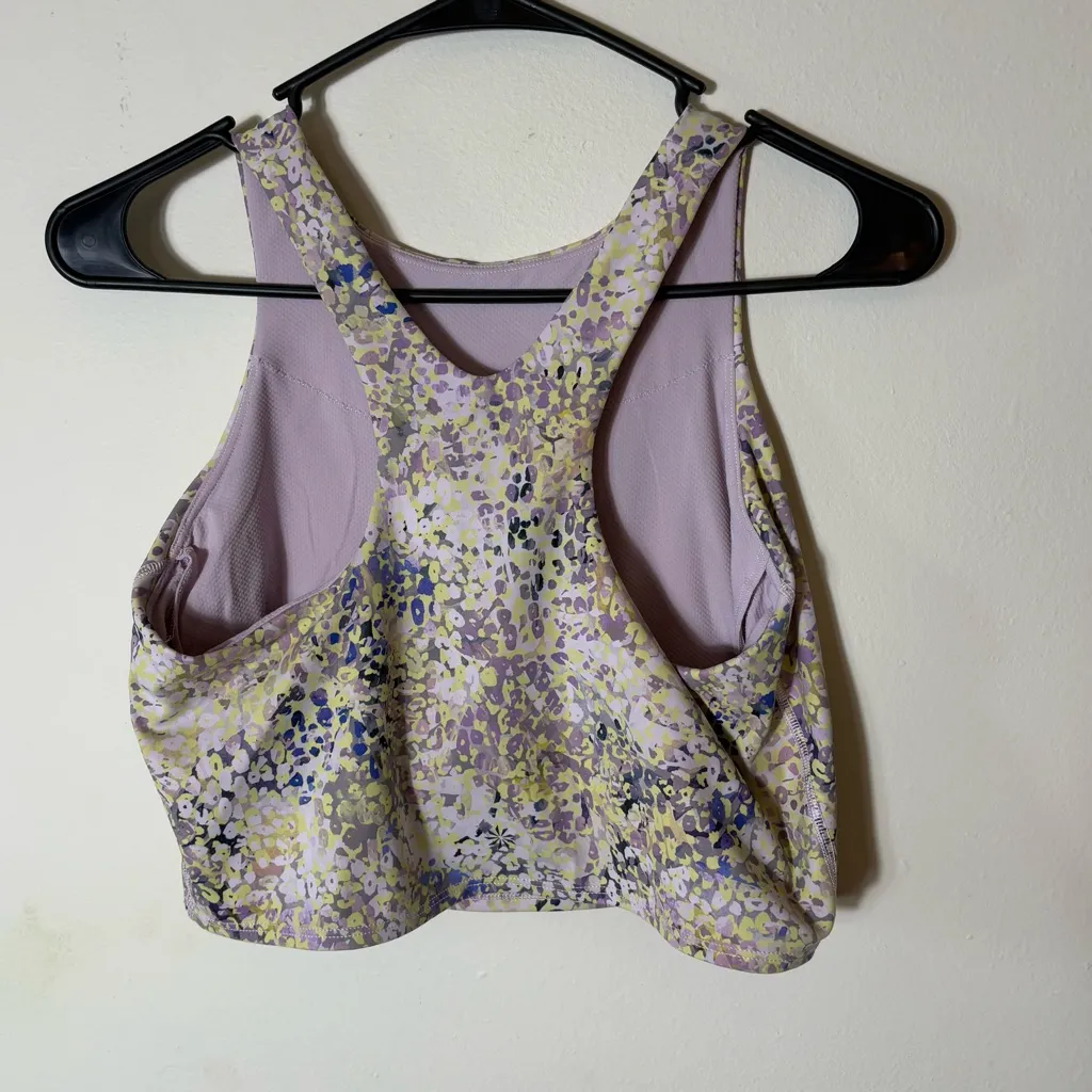 Athleta Conscious‎ Train Crop Bra A-C Dynamic Leopard Grey Size Medium - Image 2