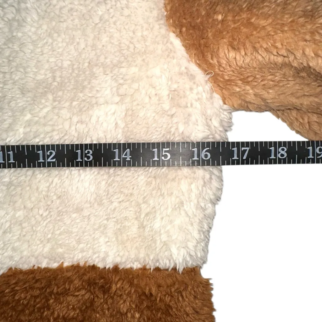 Anthropologie Colorblocked Faux Fur Teddy Jacket Sweater Cardigan XS - Image 7