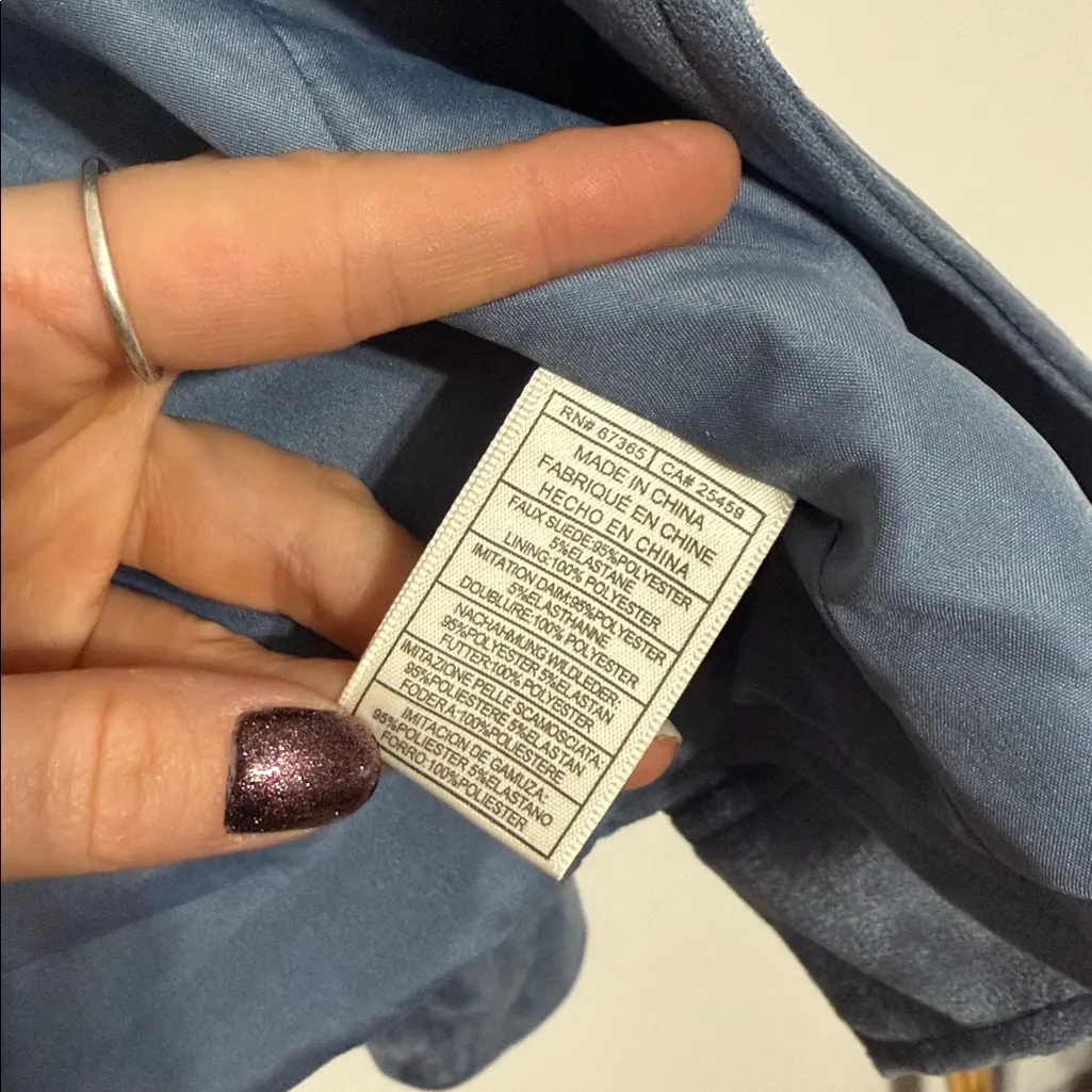 NEW BB DAKOTA STEVE MADDEN VEGAN FAUX SUEDE MOTO JACKET - Image 9