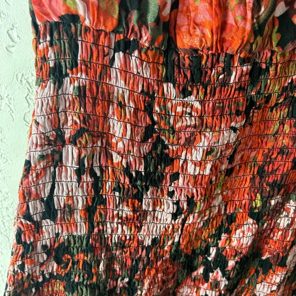 Free People | Wren Smocked Floral Off Shoulder Mini Dress Size XS - Image 9