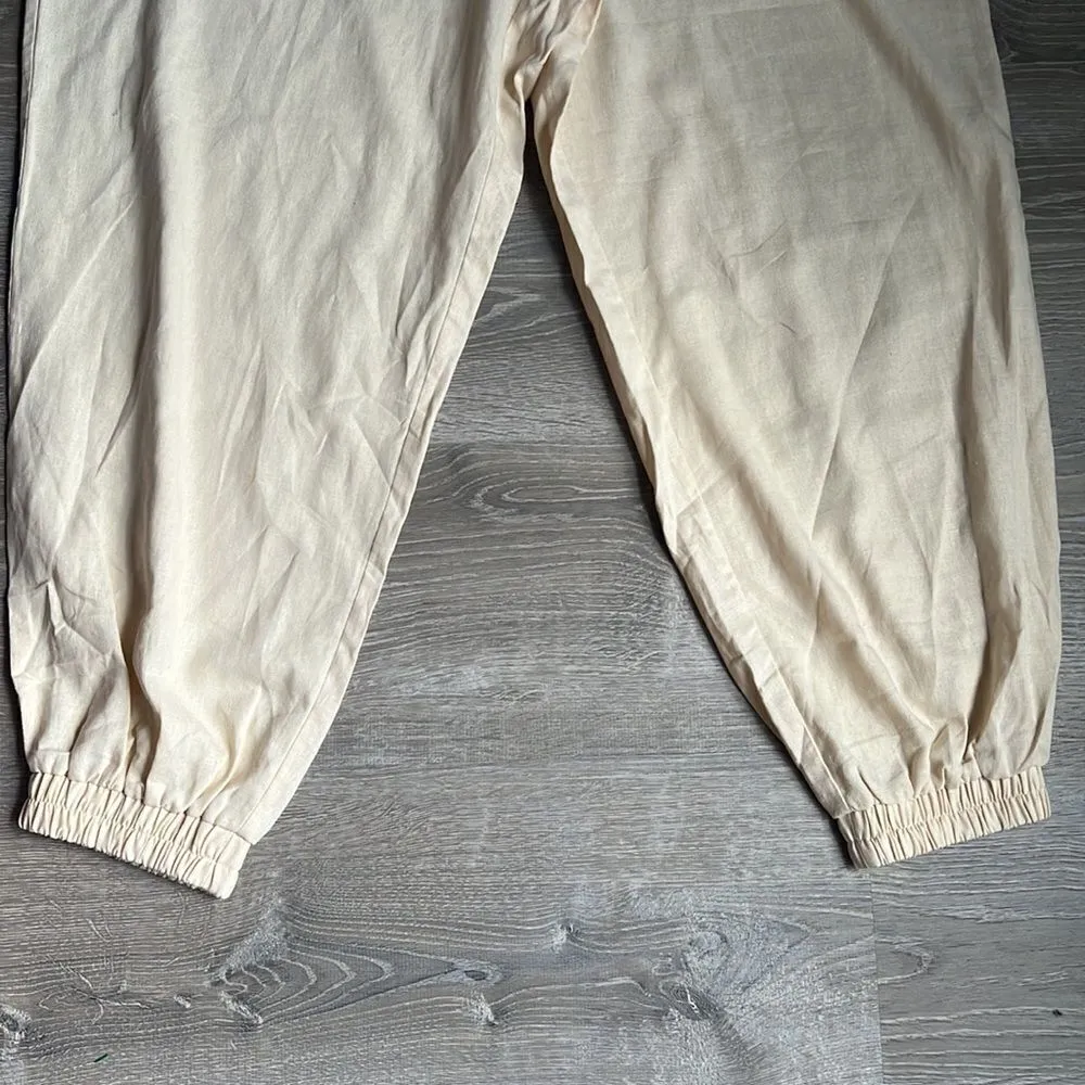 NEW ELOQUII Elements Women's Plus Size Linen Blend Jogger Pants - Image 6