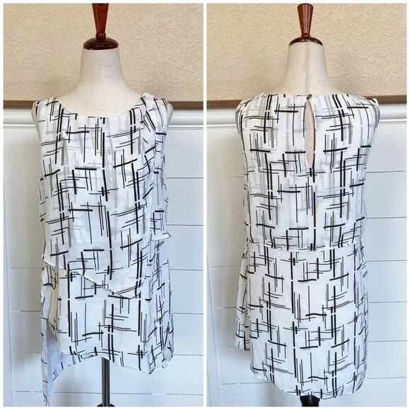 White House Black Market Sleeveless Mod Blouse‎ XS - Image 2