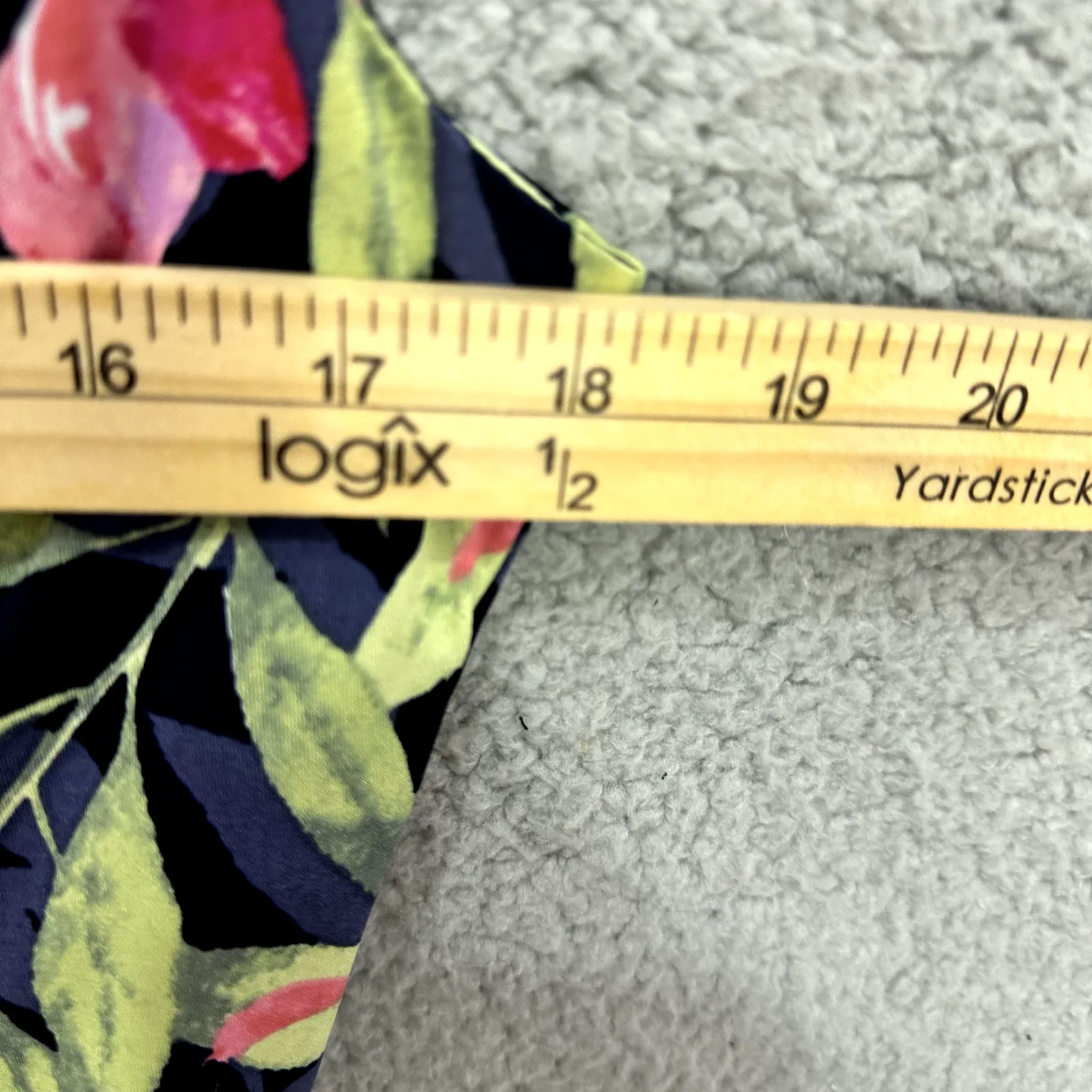 Connected Apparel Floral Dress Women 10‎ Ruched Sheath Pink Navy Tropical Resort - Image 5