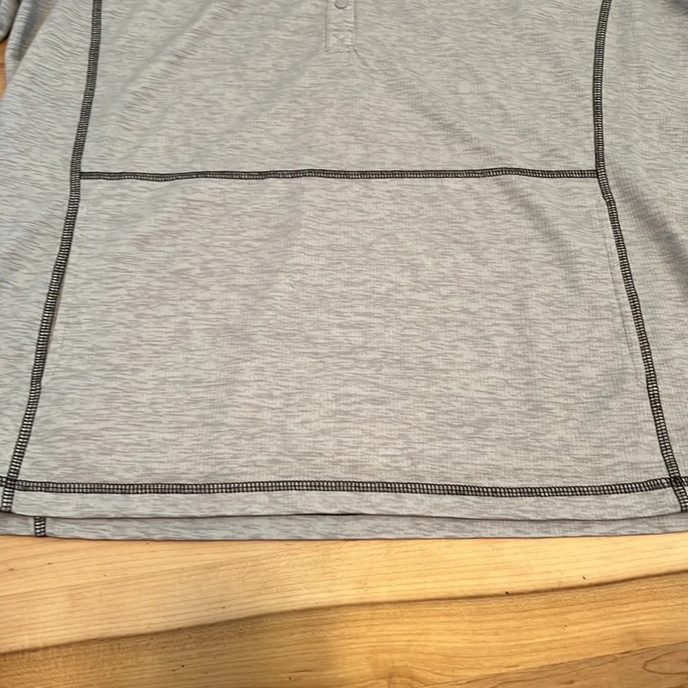 Kate Lord Gray 1/2 Button Up Performance Hooded Pullover Size XL - Image 10
