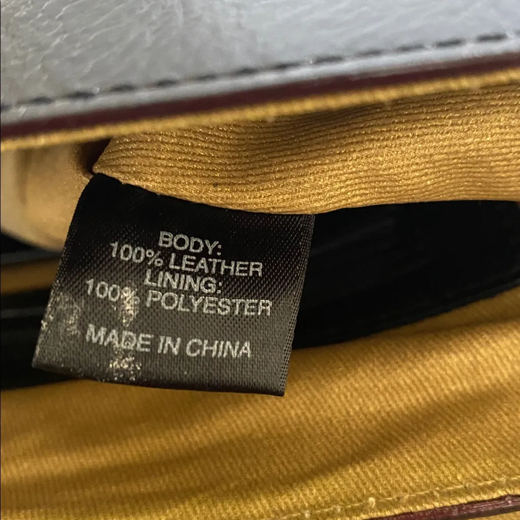 Antonio Melani Black Leather Messenger Handbag crossbody purse - Image 9