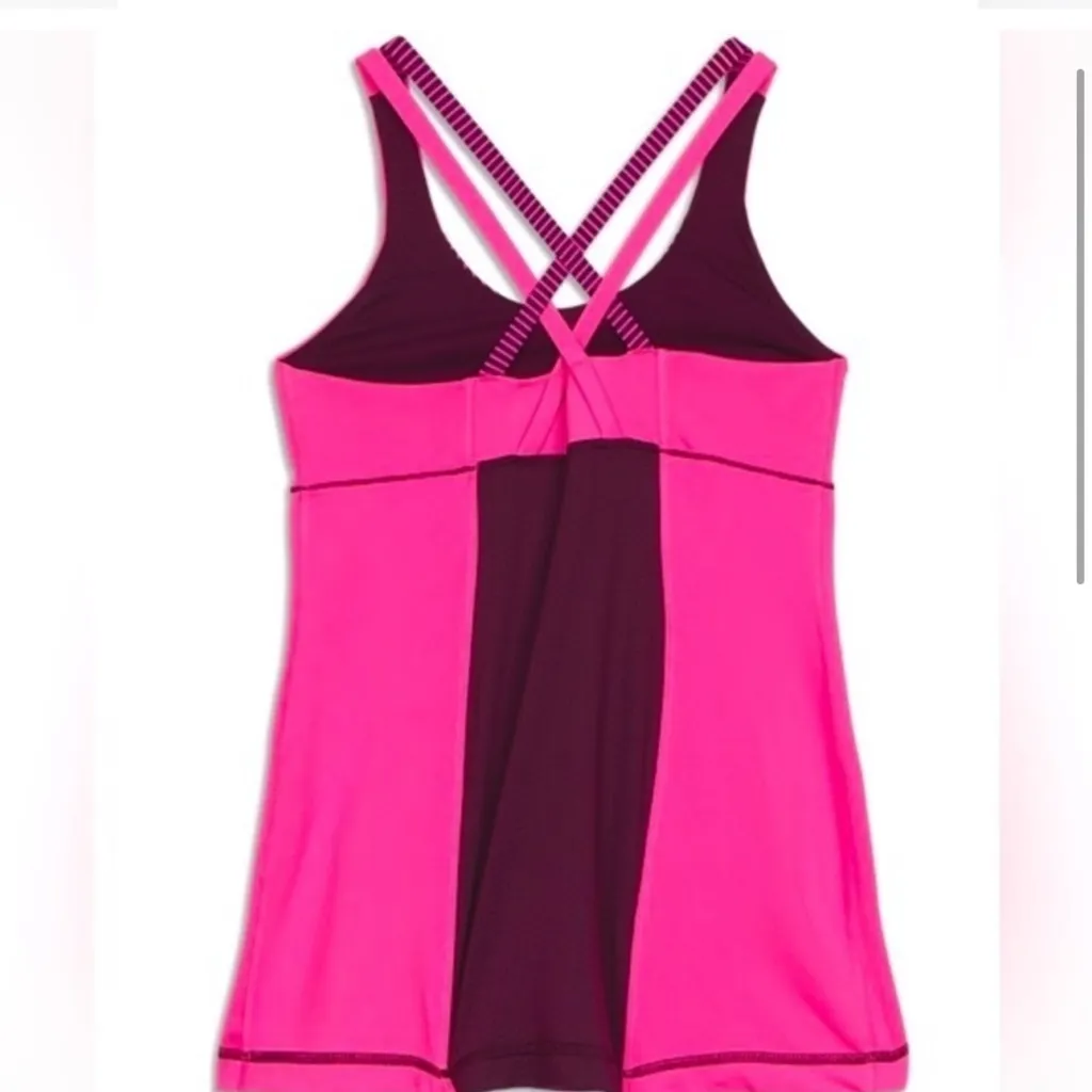 Lululemon  Energy Tank Hyper Stripe Raspberry Glo Light / Raspberry Glo Plum 4 - Image 8