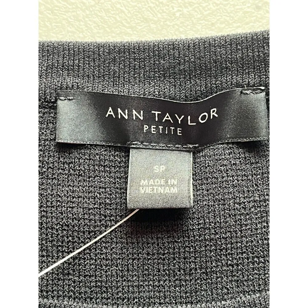 Ann Taylor women tight knit bell sleeve pullover lightweight sweater blouse SP - Image 7