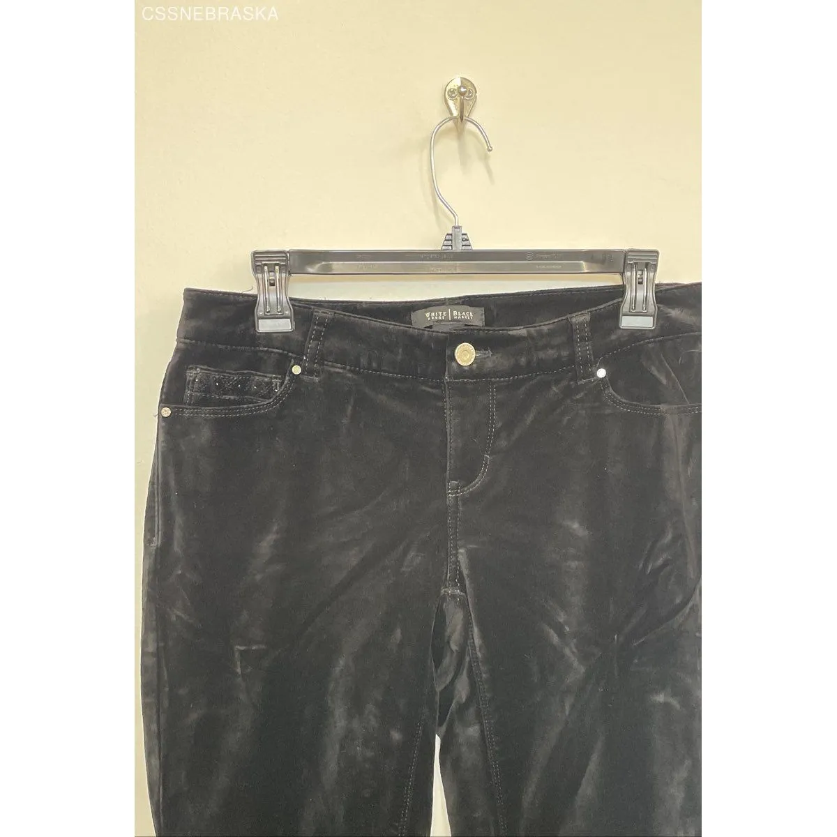 White‎ House Black Market Black Women's Slim Leg Pants - Size 2R - Image 2