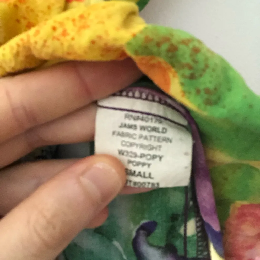 Vintage Jams World Hattie Tiered Mini Dress in Mixed Poppy Print Size Small - Image 8