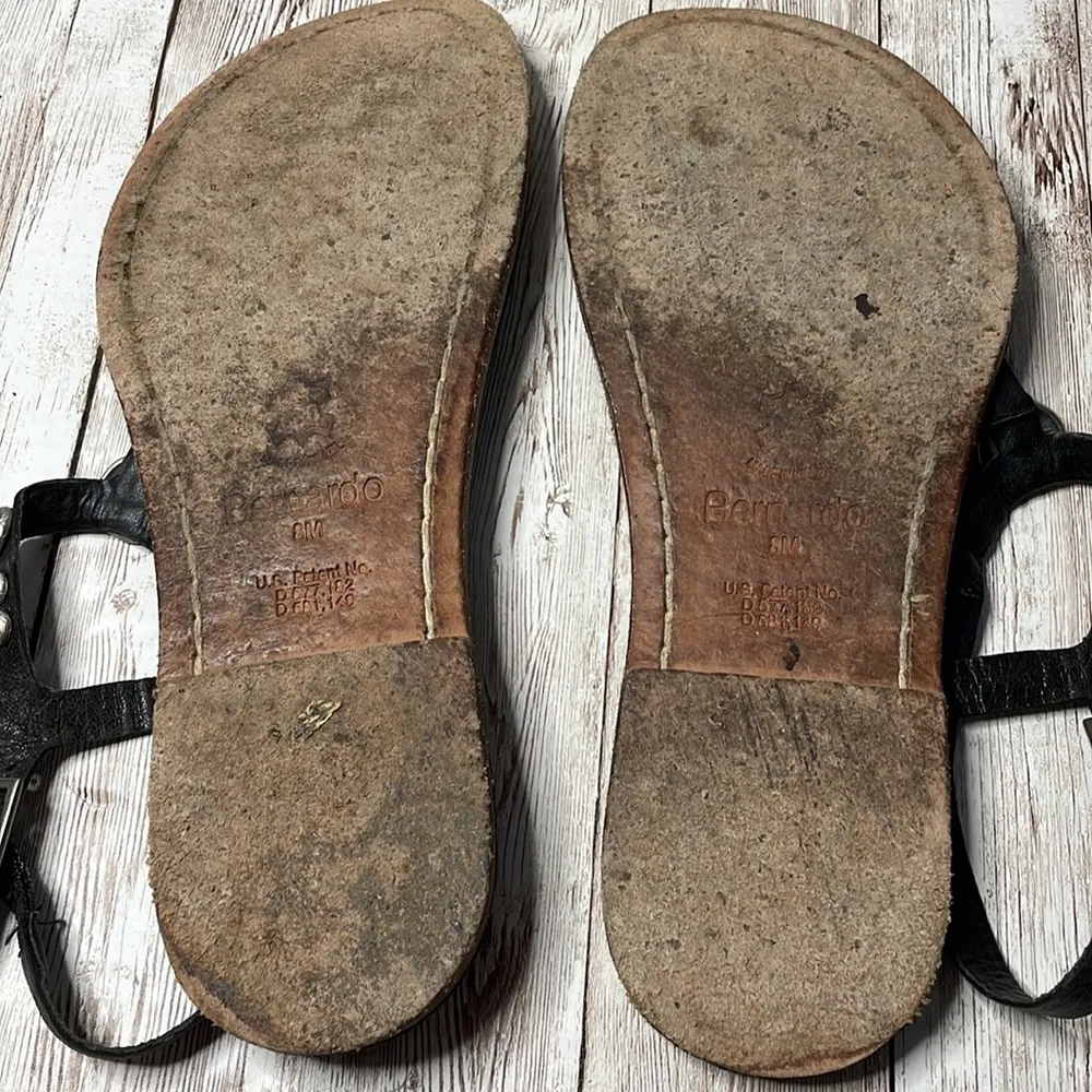 Bernardo  silver stud flats Mojo luxe - Image 5