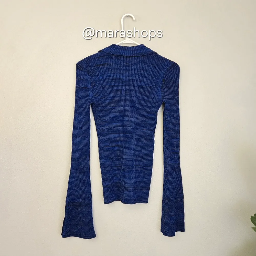 Le Ore Rimini Collared Cardigan Blue Size XS - Image 7