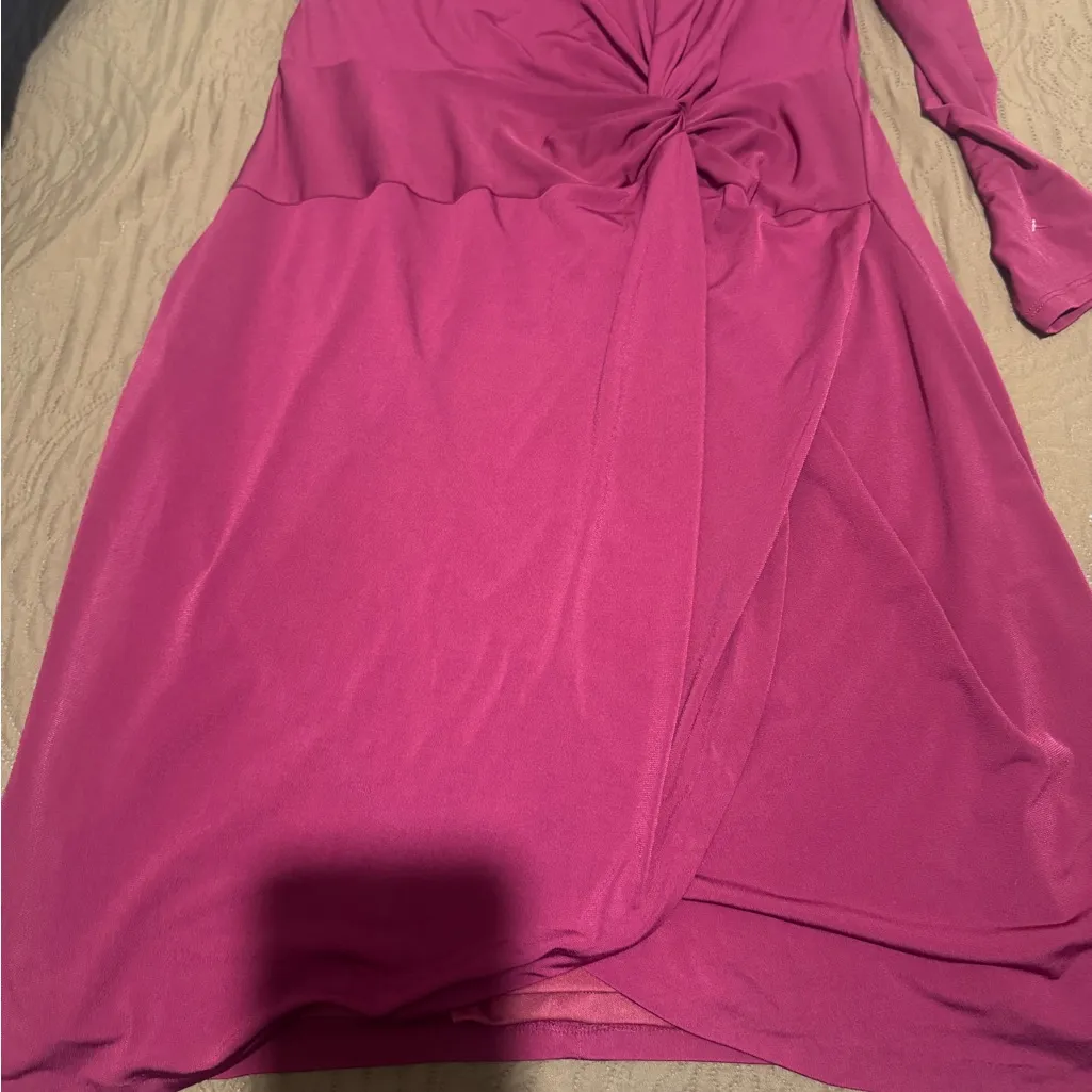 Guess Deep Red Long Sleeve Dress - Image 5