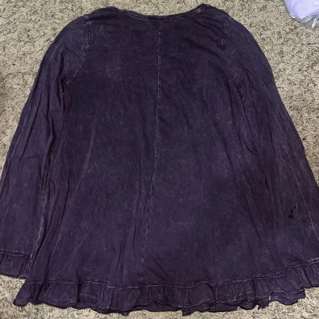 Altar'd State Rich Purple Knit Distressed Top - Image 4
