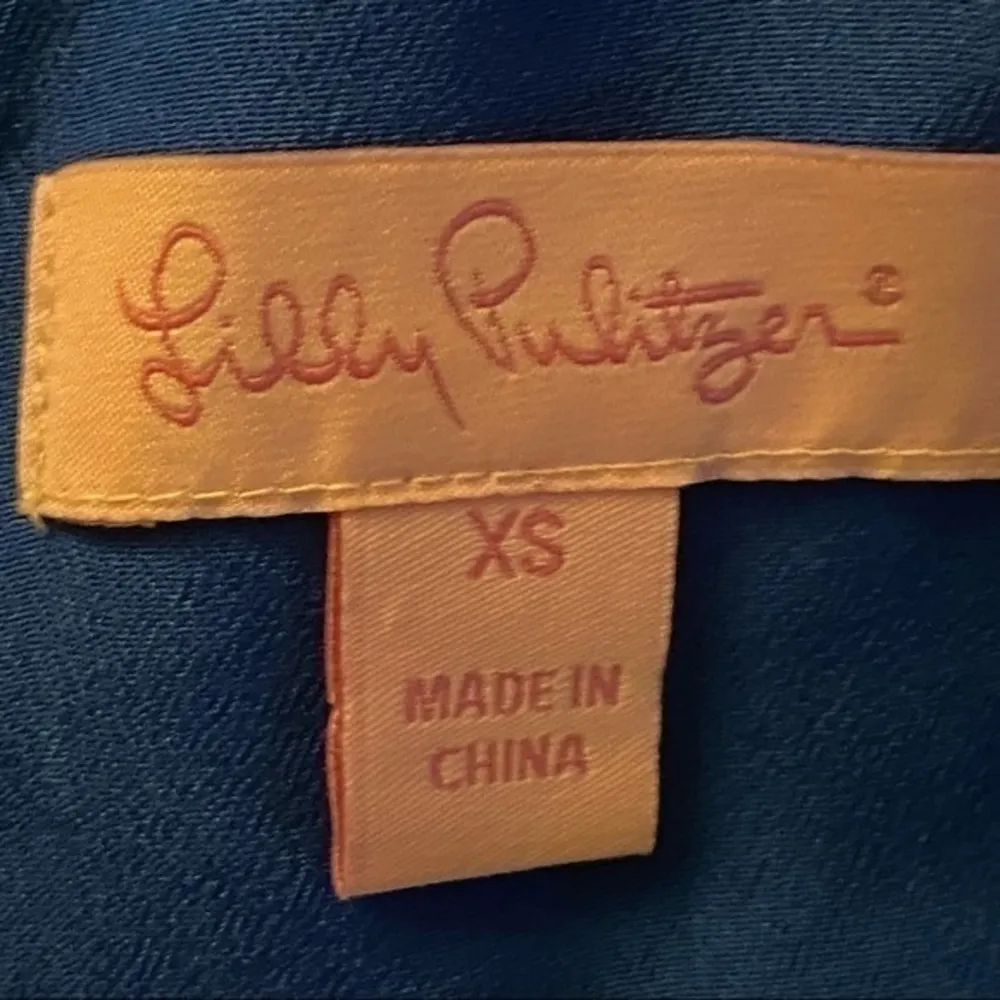 LILLY PULITZER Angel Halter Dress in Sapphire Blue Bamboo Geo Lace. XS. EUC - Image 9