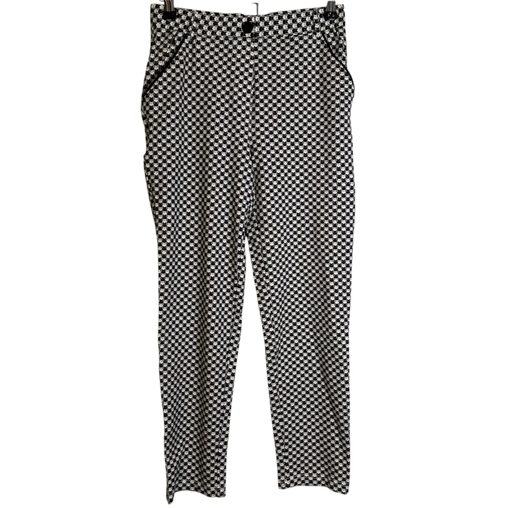 Betabrand Catstooth Cat Print Straight Leg Dress Yoga Pant SP Pockets Pull On - Image 3