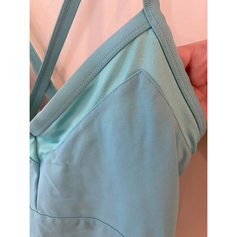 Alo Sleeveless Crisscross Back Pullover Yoga Tank Top Green Women's Size Large - Image 9